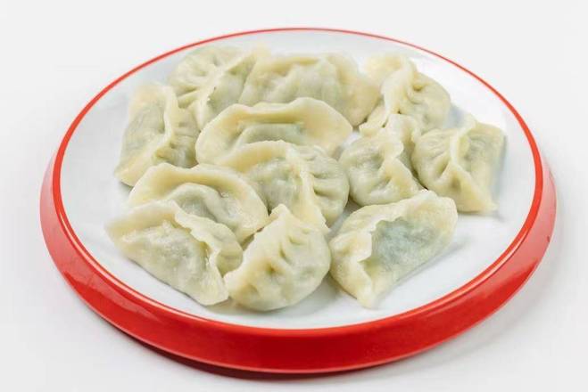 韭菜鸡蛋虾仁饺子(12个 选择蒸或者煮 / Steam or Boil Chive, Egg and Shrimp Dumplings (12 Pieces)